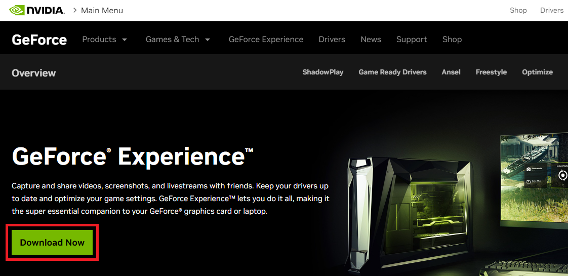 Nvidia GeForce Web Sitesi